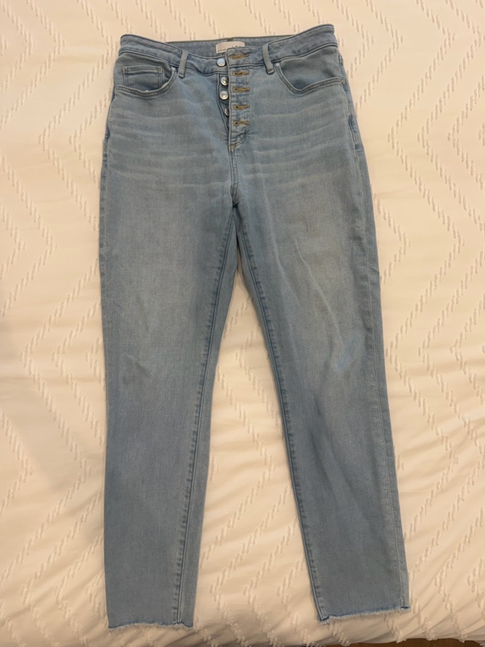 LOFT Light Blue Button-Fly Jeans